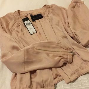 BCBG XXS Rose/Blush Colored Bomber Jacket